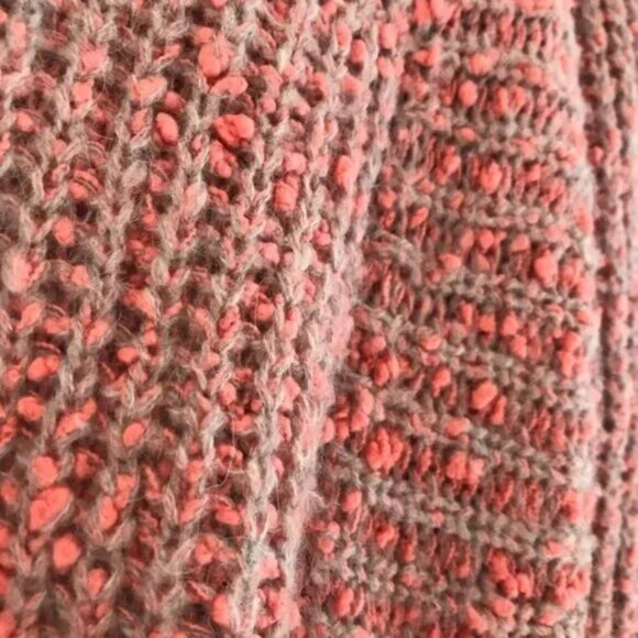 Anthropologie Moth Chunky rib Knit Oversized V-Neck Sweater Size Small - Picture 12 of 13